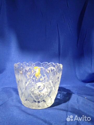 Хрустальный салатник рисунок ромб