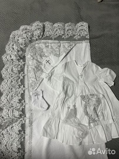 Крестильный комплект для девочки 62