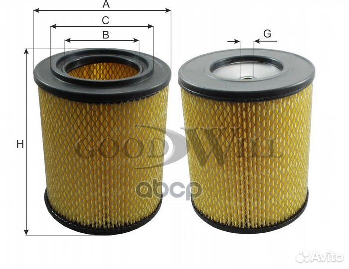 Фильтр воздушный AG1080 Goodwill