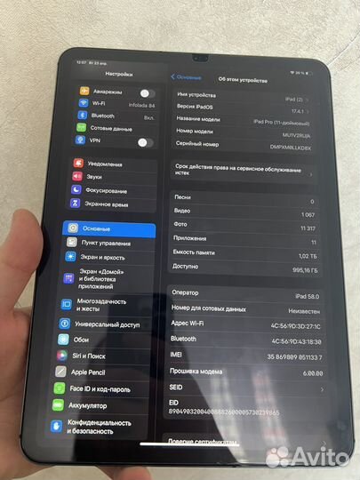 iPad Pro 11 1tb +sim 2018 года