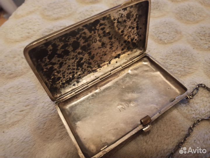 Сумка кошелек на цепочке серебро 84