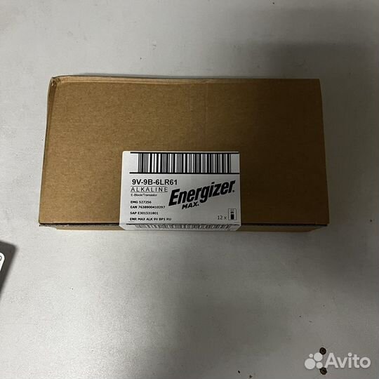 Батарейка 9v крона Energizer 9v-9b-6LR61