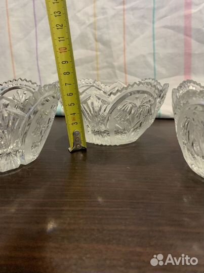 Ваза 3 штуки,хрустальная СССР