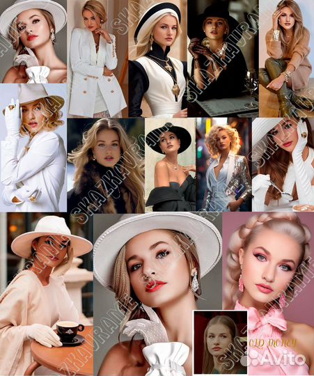 Фотосессия онлайн, образы, AI с печатью на холсте