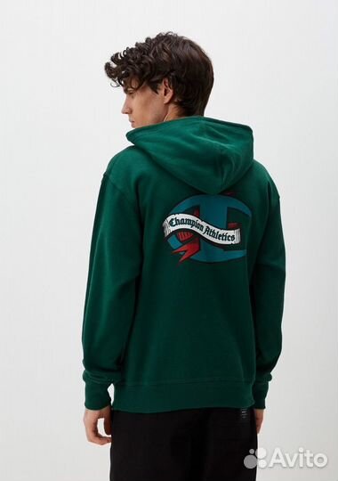 Худи муж S «Champion» Green. Sweatshirt Hoodie