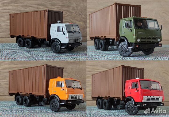 Камаз 53212 контейнеровоз, коричневый контейнер