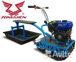 Мотобуксировщик нева мс1-ZS с санями, сиденьем