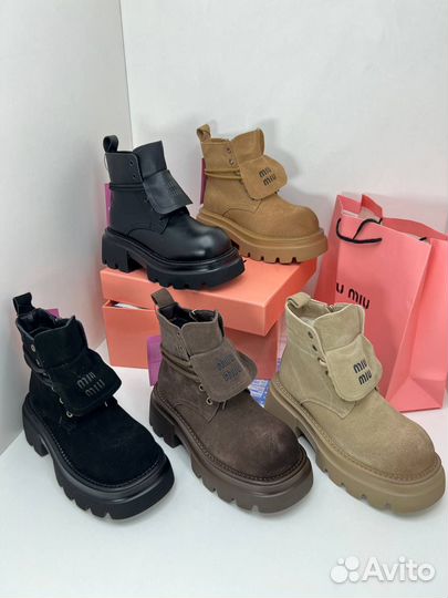 Ботинки Miu Miu Зимние С Мехом Размеры 36-40