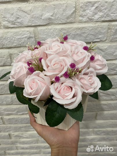 Букет из мыльных роз