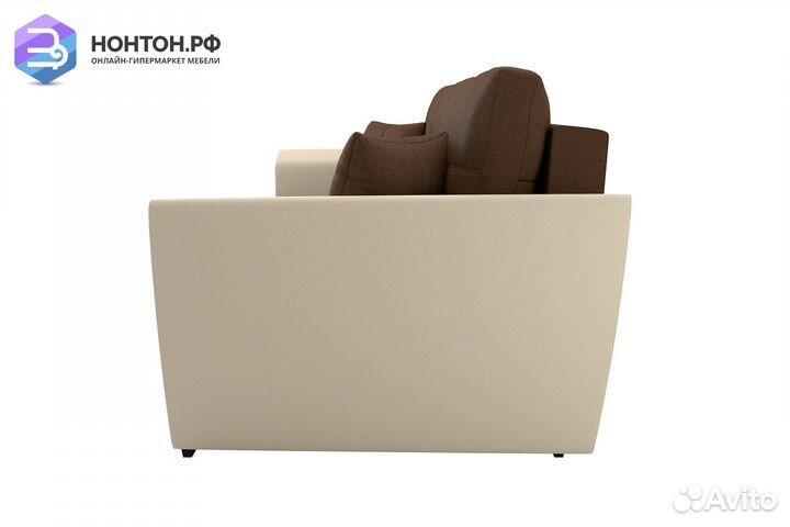 Диван выкатной Фортуна New коричневый / бежевый
