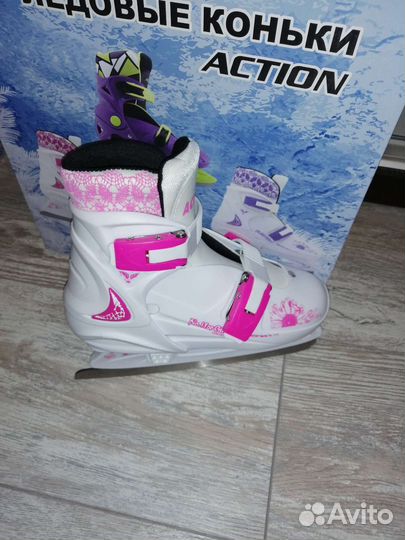 Коньки детские раздвижные, р. 29-31