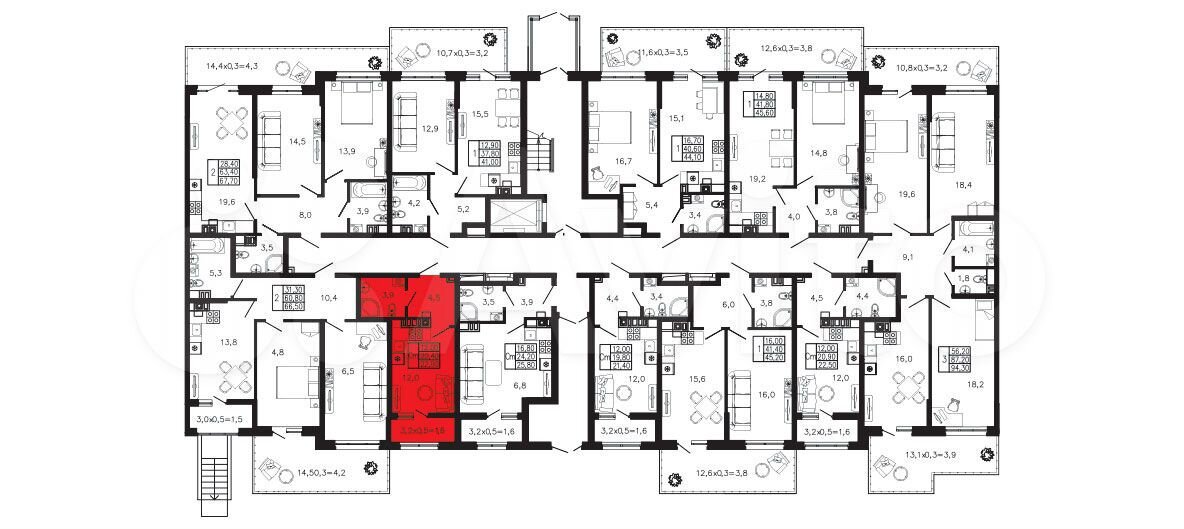 Квартира-студия, 22 м², 1/4 эт.