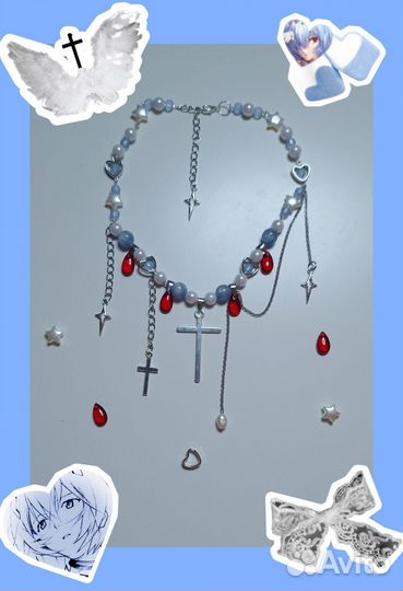 Комплект украшений в стиле Рэй Аянами