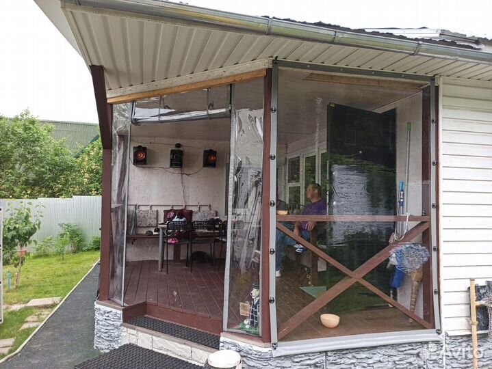 Мягкие окна безрамное остекление веранд, беседок