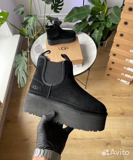 Ugg Neumel Platform Chelsea Black Челси