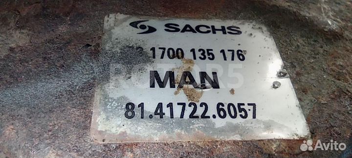 Пневмоподушка подвески кабины задняя MAN TGX 2008