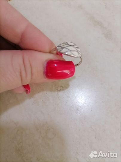 Кольцо серебро