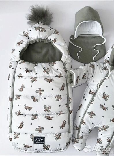 Зимний комплект для новорожденного Пушинка
