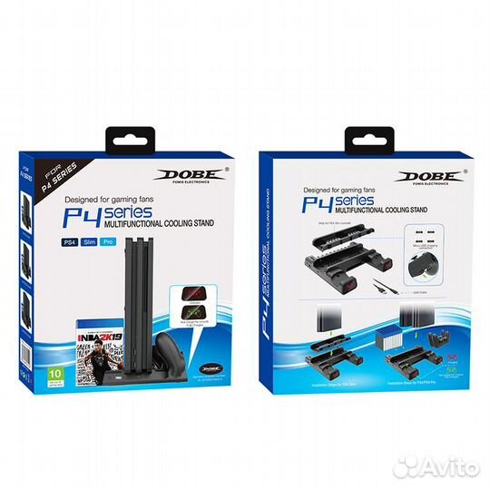 Подставка с охлаждением и зарядкой PS4/slim/PRO TP