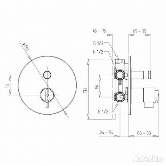 Смеситель для ванны Migliore Fortis 18673 хром