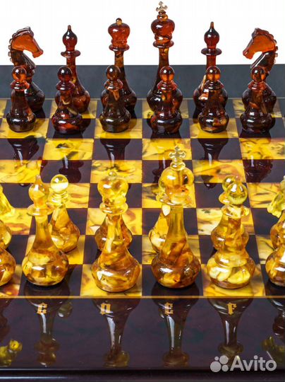 Шахматы янтарные арт.103