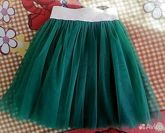 Юбка детская зелёная