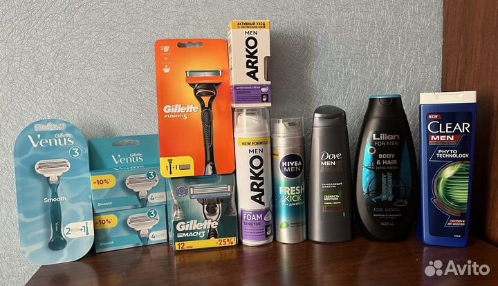 Бритва Gillette, Clear, Nivea, Dove дезодоранты