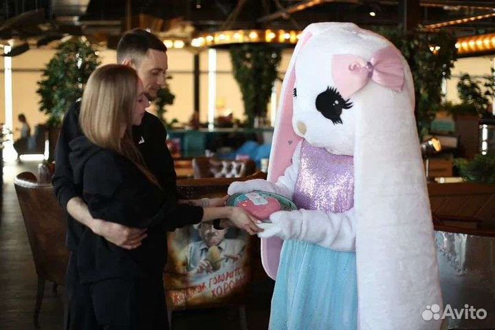 Зайка, ростовая кукла, экспресс поздравление