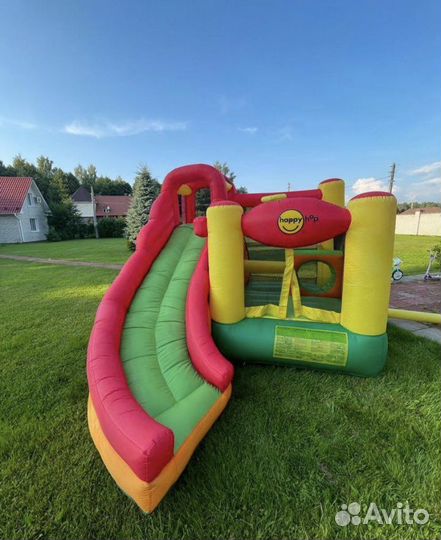 Батут надувной с горкой