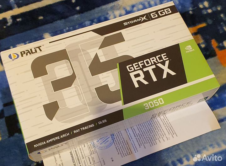 Видеокарта Palit RTX 3050 StormX новая