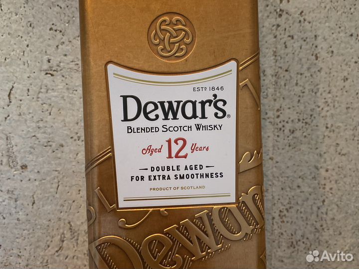 Коробка от виски dewar's