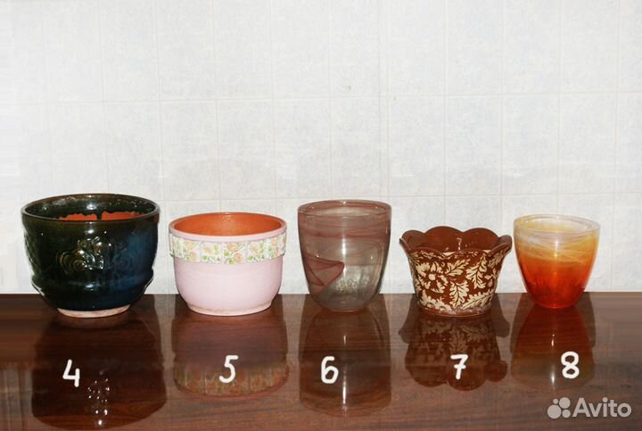 Горшки для цветов от 1 л до 15 л цв. керамика, бу