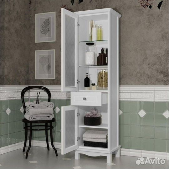 Пенал Опадирис Омега белый матовый левый