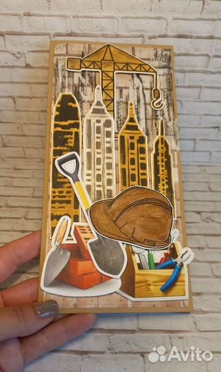 Открытка на день строителя ручной работы