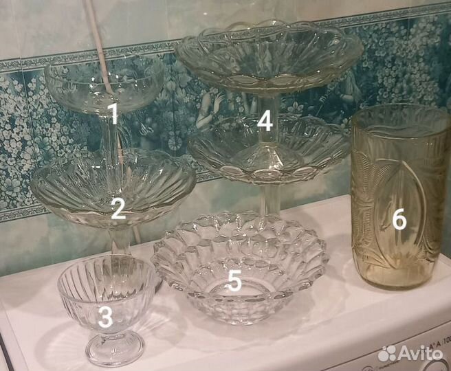 Винтажная ваза на ножке клеймо СССР