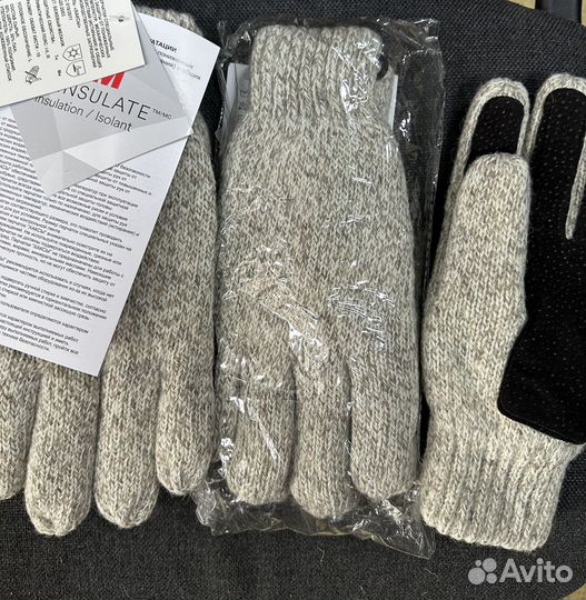 Перчатки шерстяные Какасы хаски с налодонником