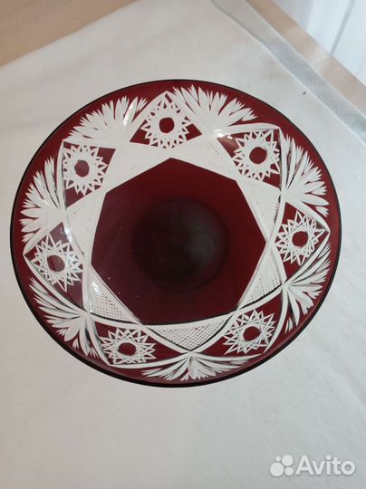 Ваза для фруктов, конфет. Марганцевое стекло