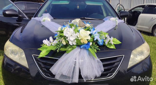 Украшения кольца на машину свадебные