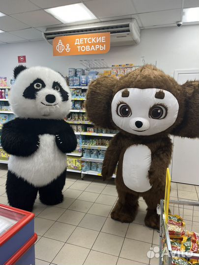 Ростовая кукла Панда и Чебурашка