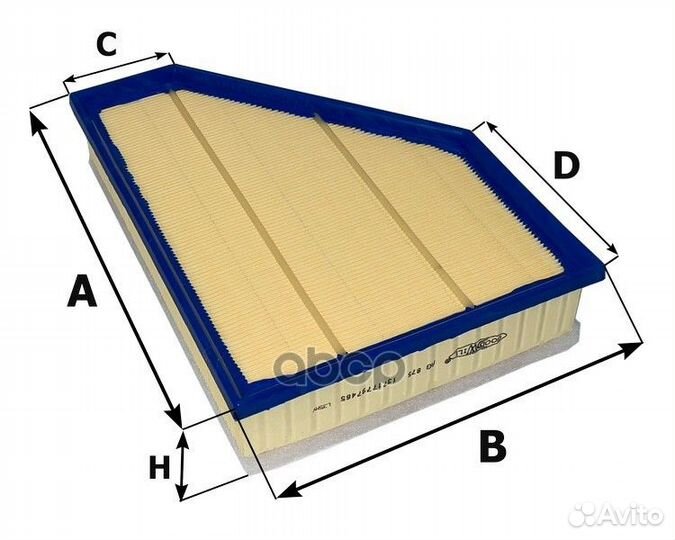 Фильтр воздушный BMW 1 (E81/E82/E87/E88), 3 (E9