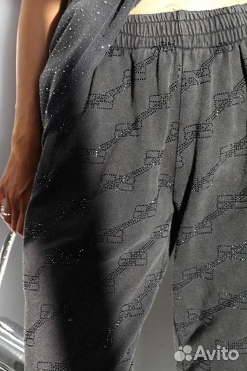 Штаны в стразах Balenciaga
