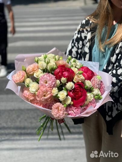 Букет с пионами на день рождения на доставку