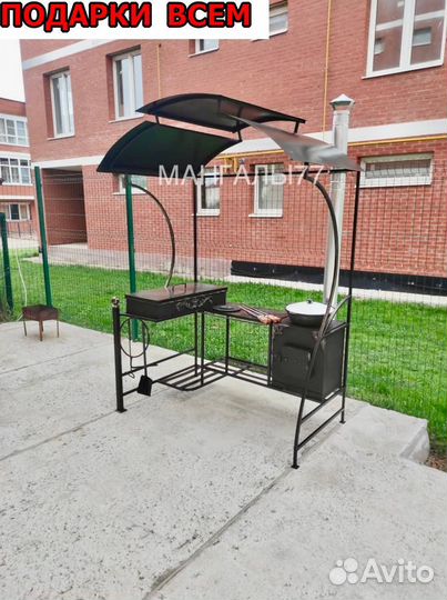 Кованные мангалы с крышей