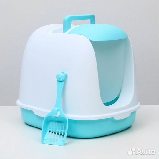 Туалет закрытый с совком, 47 х 40 х 39 см, бело-го