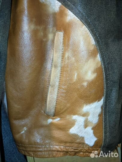 Женская кожаная куртка 4xl