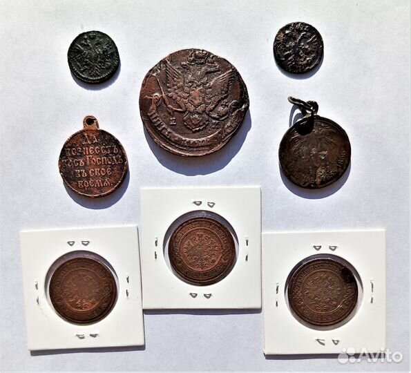 Лот - монеты и медали / оригиналы / 8 шт