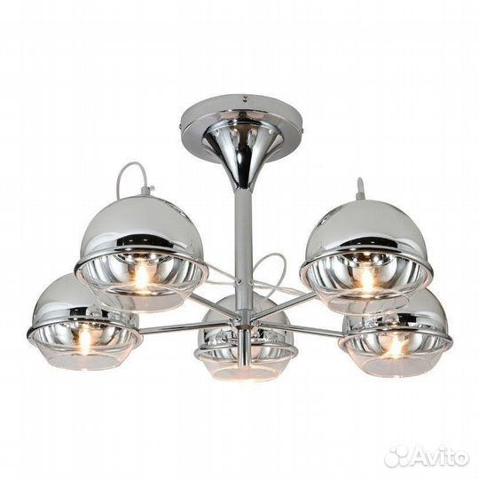 Люстра металл и стекло в спальню