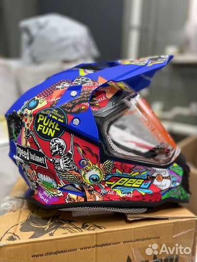Мотошлем кроссовый