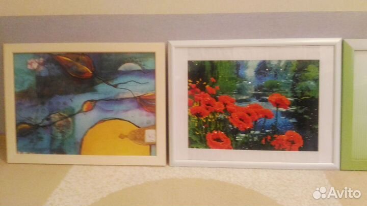 Картина под стеклом 3 вида
