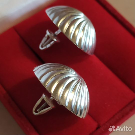 Серьги СССР серебро 875 925 916 пробы винтаж